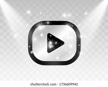 Video player for web and mobile apps flat style. Vector illustration.