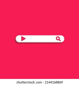 Video player, web page, play button. Video, streaming, multimedia concept. 3d vector icon. Cartoon minimal style.
