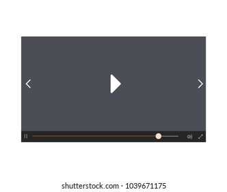 Video player for web  vector illustration