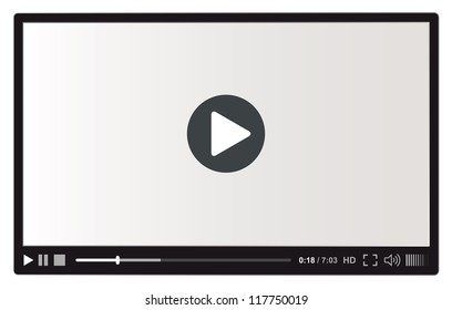 Video player for web, vector illustration - Shutterstock ID 117750019