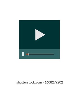 Video player for web, vector illustration