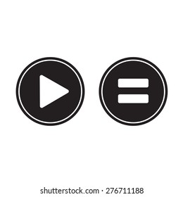 Video player for web, vector illustration.