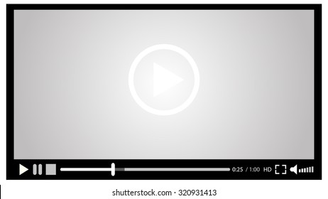 Video player for web, vector illustration eps 10