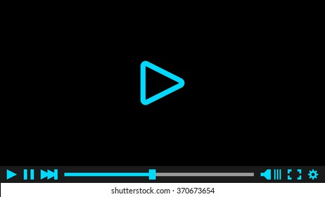 Video player for web, vector illustration, eps10.