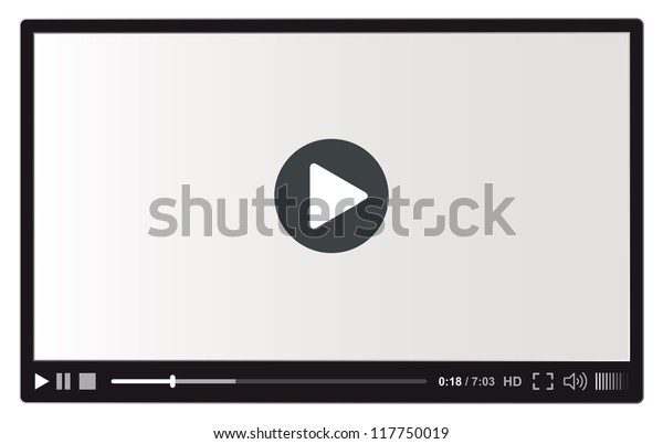 Video player for web,\
vector illustration