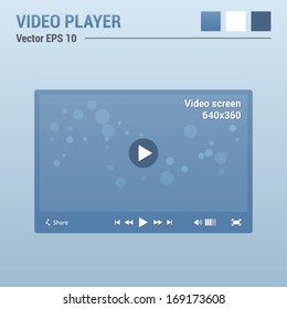 Video player - website elements - web design UI