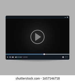 video player website screen interface