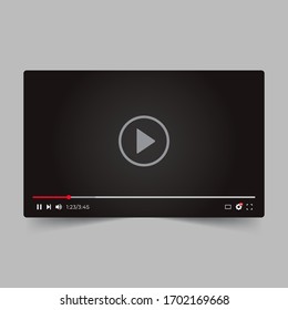 video player website screen interface