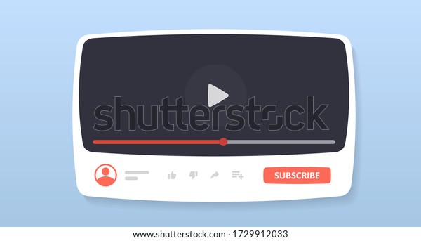 Video Player Window Layout Player Layout Stock Vector (Royalty Free ...