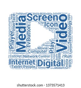video player word cloud. tag cloud about video player