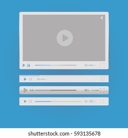 Video Player for your site white with progress bar