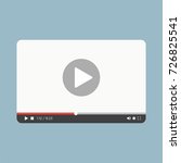 video player youtube web page  vector illustration