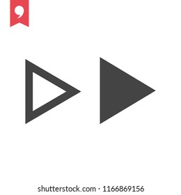 Video playing vector icon, play button symbol