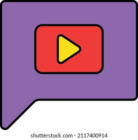 video podcast commentary Vector Color Icon Design, Video blogger Symbol, vlogger or videography equipment Sign, motion pictures and film maker Stock illustration, Video Chat signage Concept, 