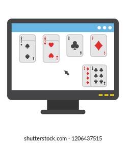 
A Video Poker Is A Casino Gambling Game 
