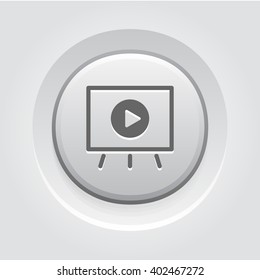Video Presentation Icon. Business Concept