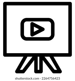 video presentation icon or logo isolated sign symbol vector illustration - high quality black style vector icons
