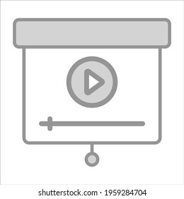 video presentation icon modern illustration