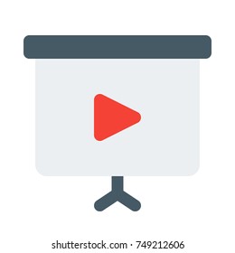 video presentation on isolated background