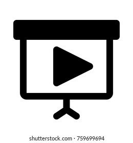 video presentation on isolated background