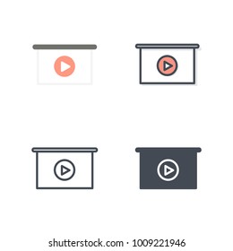 Video Presentation vector icon