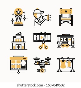Video Production Color icons Pack vector