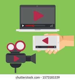 video production concept vector illustration