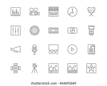 Video Production Icons Light