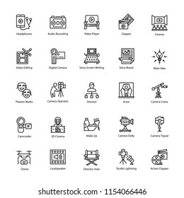 
Video Production Line Icon Pack 

