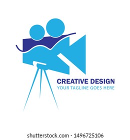 Video production logo design template. Eps 8