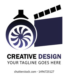 Video production logo design template. Eps 8
