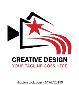 Video production logo design template. Eps 8