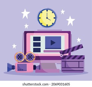 diseño de estudio profesional de producción de vídeo
