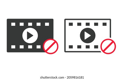 Video prohibited. Video movie file error. Illustration vector