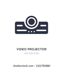 video projector icon on white background. Simple element illustration from Hardware concept. video projector sign icon symbol design.