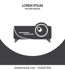 Video projector icon. Simple design for web and mobile