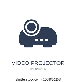 Video projector icon. Trendy flat vector Video projector icon on white background from hardware collection, vector illustration can be use for web and mobile, eps10
