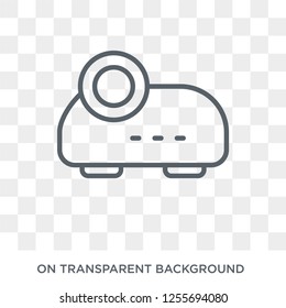 Video projector icon. Trendy flat vector Video projector icon on transparent background from hardware collection. High quality filled Video projector symbol use for web and mobile