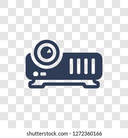 Video projector icon. Trendy Video projector logo concept on transparent background from hardware collection