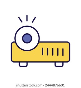 video projector icon with white background vector stock illustration