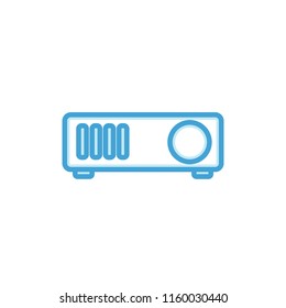 Video projector outline icon. Clipart image isolated on white background