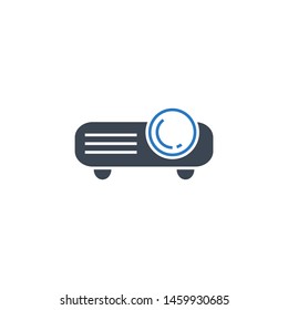 Video Projector related vector glyph icon. Isolated on white background. Vector illustration.