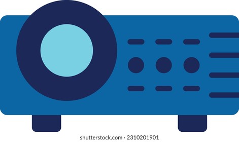 Icono vectorial del proyector de vídeo. Se puede usar para imprimir, móviles y aplicaciones web.