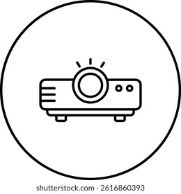 Video Projector vector icon. Can be used for printing, mobile and web applications.