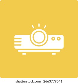 Ícone vetorial do Projetor de Vídeo. Pode ser usado para impressão, aplicativos móveis e da Web.