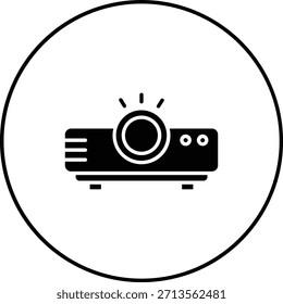 Video Icono del Vector del proyector. Se puede utilizar para aplicaciones de impresión, móviles y de Web.