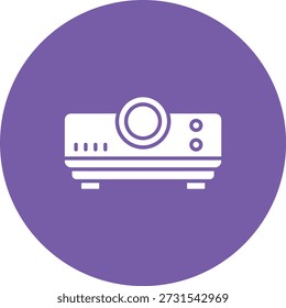 Video Icono del Vector del proyector. Se puede utilizar para aplicaciones de impresión, móviles y de Web.