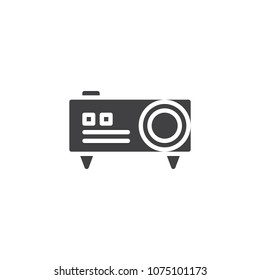 Video projector vector icon. filled flat sign for mobile concept and web design. Digital projector simple solid icon. Symbol, logo illustration. Pixel perfect vector graphics
