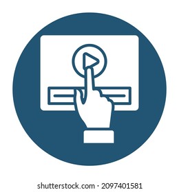 Icono vectorial de promoción de vídeo que puede modificar o editar fácilmente 


