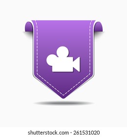 Video Purple Vector Icon Design